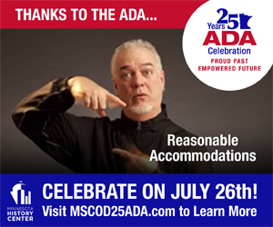 Man demonstrating sign language. Thanks to the ADA... Reasonable Accommodations. Celebrate on July 26th! For more visit mscod25ada.com.