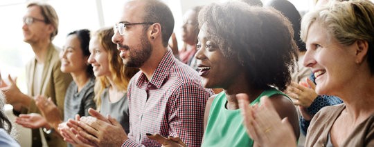 Audience of diverse people