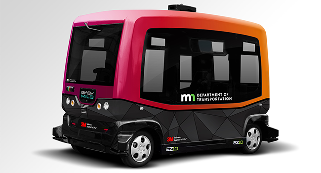 EasyMile driverless, electric bus