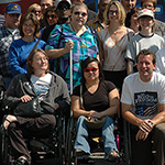 Margot Imdieke Cross with group of disability advocates