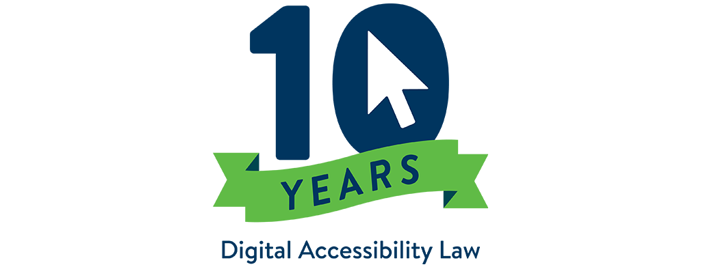 10 Years Digital Accessibility Law logo