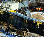 derailed train