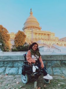 Brittanie Wilson in front of the US Capitol