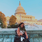 Brittanie Wilson in front of the US Capitol