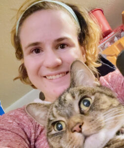 Alisha Srock and her cat