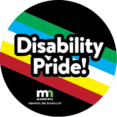 Disability Pride! Minnesota Council on Disability. disability.state.mn.us. Background: Colors of the Disability Pride flag.
